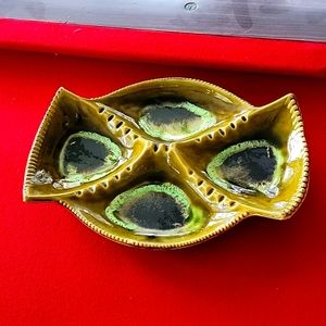 Vintage ceramic Frog eye appetizer dish